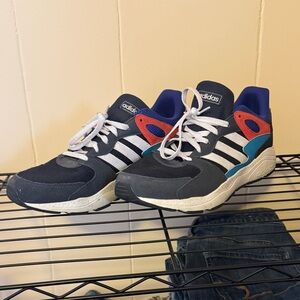 Adidas Dark Blue and Red Athletic Shoes